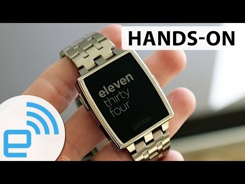 Pebble Steel Smartwatch hands-on at CES 2014 | Engadget - UC-6OW5aJYBFM33zXQlBKPNA