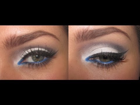 Arab Inspired Eye Makeup: White, Grey and Electric Blue! - UCLFW3EKD2My9swWH4eTLaYw