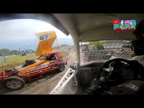 Heat 2 - 10 augustus 2024 - Onboard Brisca F1 Stockcar FRL79 Louw de Vries ACON Autocross RaRaRacing - dirt track racing video image