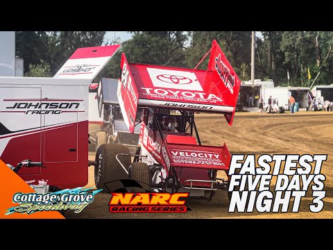 410 Sprint Cars Cottage Grove Speedway : Night 3 Of Fastest 5 Days - dirt track racing video image