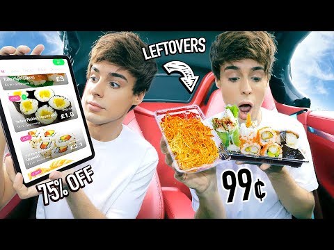 i used an app to eat RESTAURANT LEFTOVERS for 24 hours - UCYRDdicBXeo2zYB6Lg-oK7w