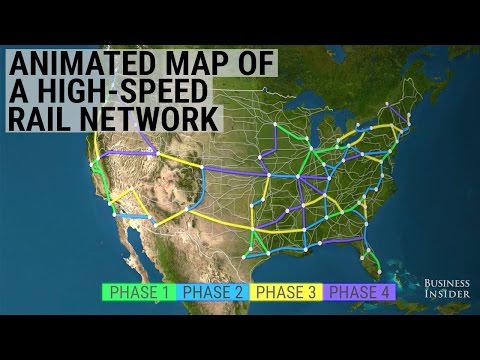 This animated map shows how radically a high-speed train system would improve travel in the US - UCcyq283he07B7_KUX07mmtA