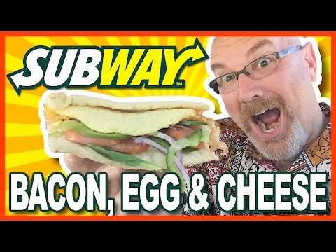 Subway Breakfast ♥ Bacon, Egg & Cheese on Flat Bread - UCsKDjB0_6MJ2SzoAkeMRJbw