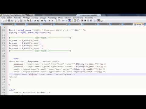 دورة PHP/MYSQL : الدرس 38 (تحديث البيانات عبر Update)