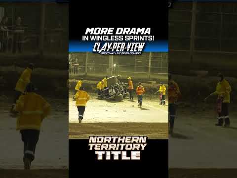 Wingless Sprint NT Title Drama!  #dirttrackracing - dirt track racing video image