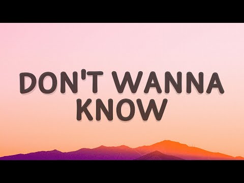 Maroon 5 - Don't Wanna Know (Lyrics) ft. Kendrick Lamar