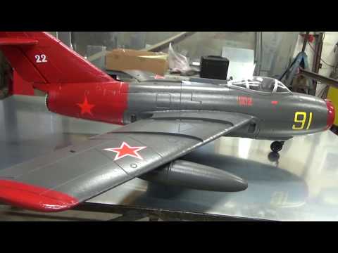 MIG15 Giant 1.6m 90mm EDF jet Quick after rebuild review and test - UC3RiLWyCkZnZs-190h_ovyA