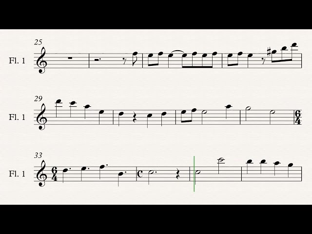 Think of Me from The Phantom of the Opera – Flute Sheet Music