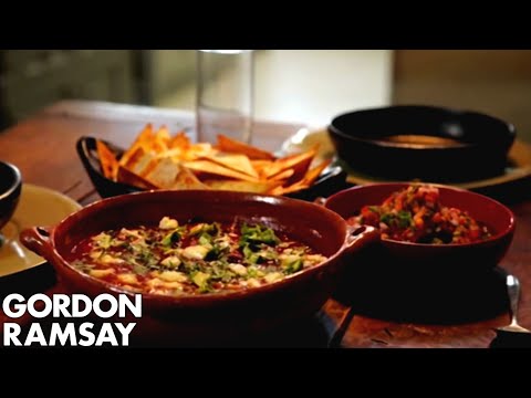 Spicy Mexican Soup with Tortillas & Salsa - Gordon Ramsay - UCIEv3lZ_tNXHzL3ox-_uUGQ