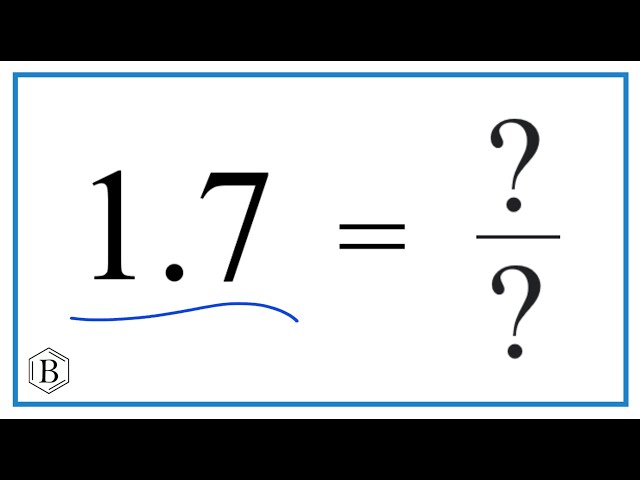 What Is 1 7 As A Fraction StuffSure