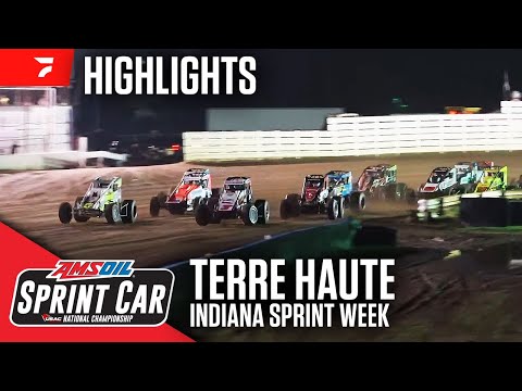 USAC Indiana Sprint Week at Terre Haute Action Track 8/1/24 | Highlights - dirt track racing video image