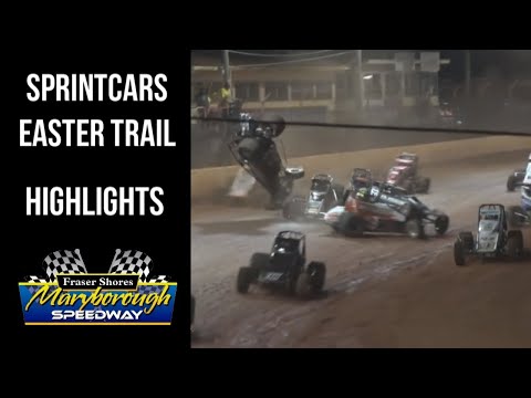 Sprintcars Easter Trail Night 1 - Highlights - Maryborough Speedway - 7/4/2023 - dirt track racing video image