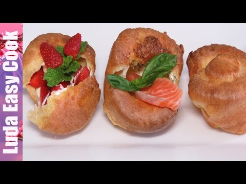 ВЫПРЫГИВАЮЩИЕ БЛИННЫЕ БУЛОЧКИ ПОПОВЕРЫ с начинкой - POPOVERS RECIPE / YORKSHIRE PUDDING - UCwZ6TJuh2PsR83k5PkkQx4A