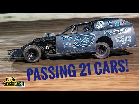 15 Year Old Race Car Driver Passes 21 Cars! - dirt track racing video image