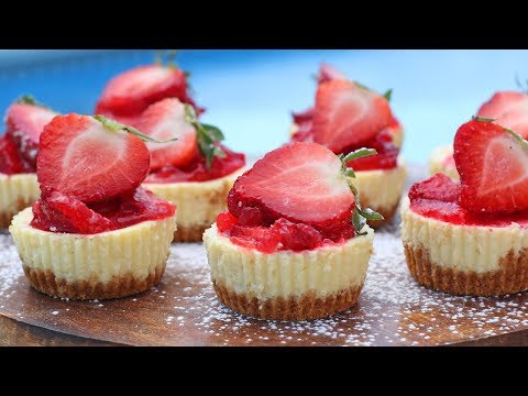 Mini Lemon Cheesecakes with Strawberry Topping | Ep. 1259 - UCNbngWUqL2eqRw12yAwcICg