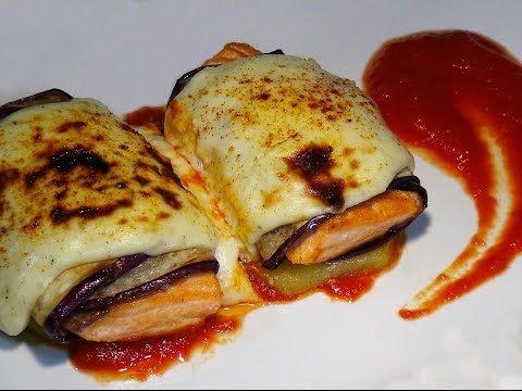 Receta Rollitos de berenjena con salmón fresco. Recetas de cocina, paso a paso. Loli Domínguez - UC5ONfXPjWgqElh0NZaRJ1tg