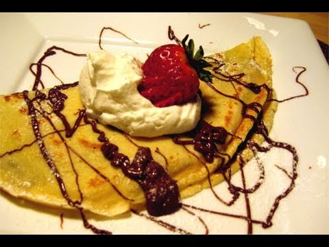 Nutella & Strawberry Filled Crepes Recipe Video - Laura Vitale "Laura In The Kitchen" Episode 30 - UCNbngWUqL2eqRw12yAwcICg