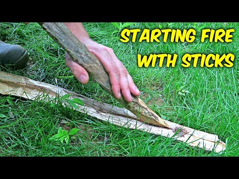 Starting Fire with Sticks - "Fire Plow" - UCe_vXdMrHHseZ_esYUskSBw