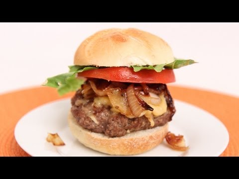 Caramelized Onion Burger Recipe - Laura Vitale - Laura in the Kitchen Episode 632 - UCNbngWUqL2eqRw12yAwcICg