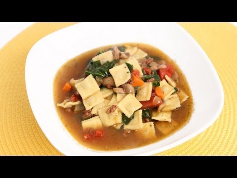 Mini Ravioli Soup Recipe - Laura Vitale - Laura in the Kitchen Episode 641 - UCNbngWUqL2eqRw12yAwcICg