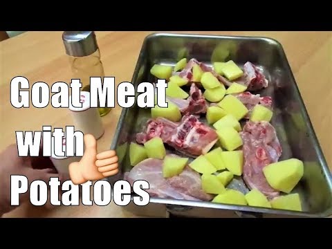 Goat Meat in the Oven with Potatoes Simple recipe Italian Food