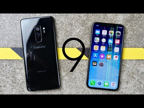 Samsung Galaxy S9 Plus vs iPhone X Drop Test! - UCj34AOIMl_k1fF7hcBkD_dw