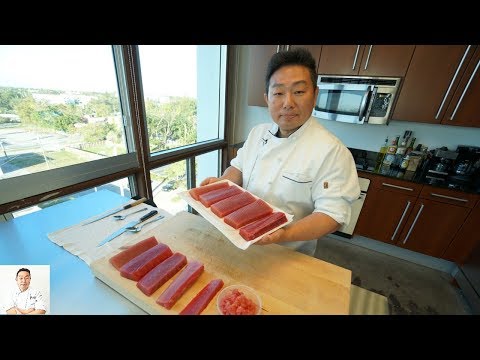 How To Process Tuna Block For Sushi: Part 1 | How To Make Sushi Series - UCbULqc7U1mCHiVSCIkwEpxw