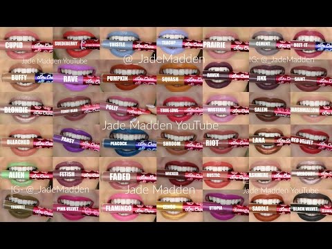 All 42 Lime Crime Velvetines SWATCHED! | Jade Madden - UCWjkealXEVUBzvxSijIAweA