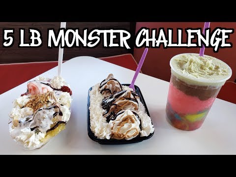 5 Pound Monster Challenge at CJ's Italian Ice and Custard | Las Vegas | Freak Eating