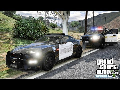 GTA 5 MODS LSPDFR 0.4.1 - 2016 MUSTANG GT350R HIGHWAY PATROL!!! (GTA 5 REAL LIFE PC MOD) - UCbItyvYa6cqvqtwlU2E9-wA