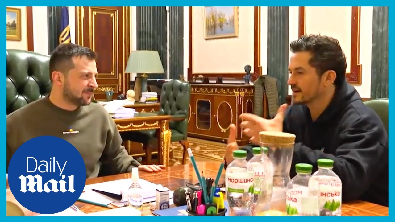 Zelensky meets with Hollywood actor Orlando Bloom in Ukraine