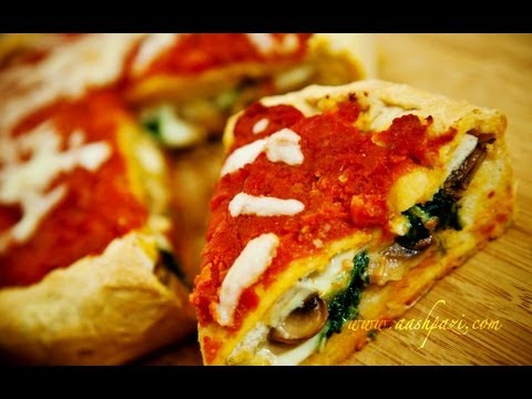 Stuffed Pizza (Spinach and Mushrooms) recipe - UCZXjjS1THo5eei9P_Y2iyKA