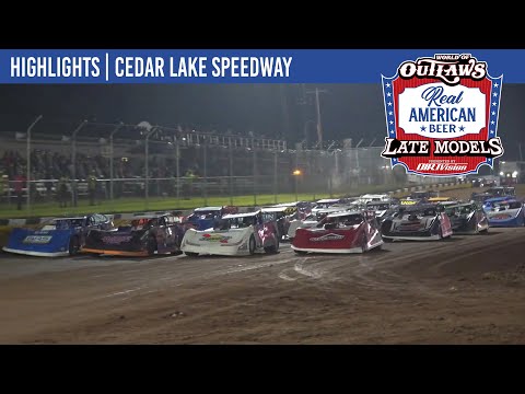 World of Outlaws Real American Beer Late Models | Cedar Lake Speedway | July 31, 2025 | HIGHLIGHTS - dirt track racing video image