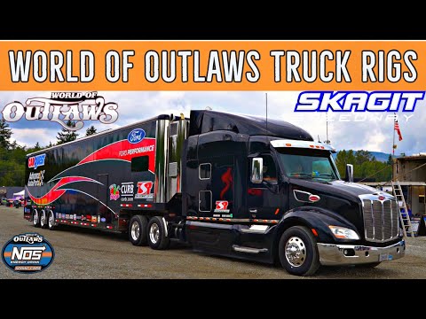 WORLD OF OUTLAWS TRUCK RIGS | SKAGIT SPEEDWAY - dirt track racing video image