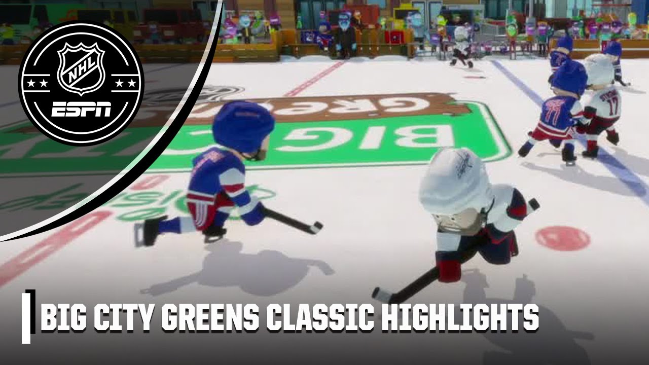 Capitals vs. Rangers highlights but it’s animated into "Big City Greens" | NHL on ESPN