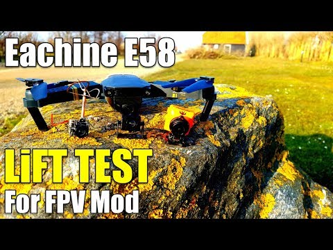 Eachine E58 How Much Weight Can a Drone Lift/Carry? Test Flight For FPV - UCMniPb3td7gxZo3Ex-kXmiA
