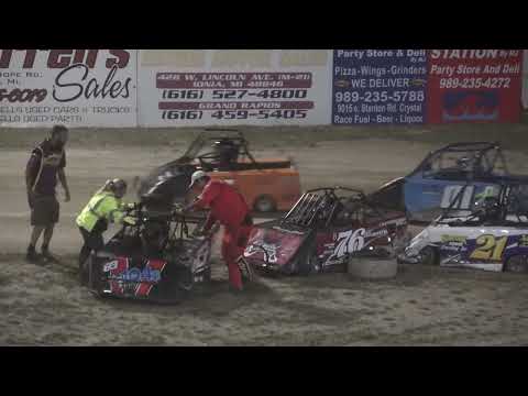 Mini Wedge 10-14 A-Feature at Crystal Motor Speedway, Michigan on 07-09-2022!! - dirt track racing video image