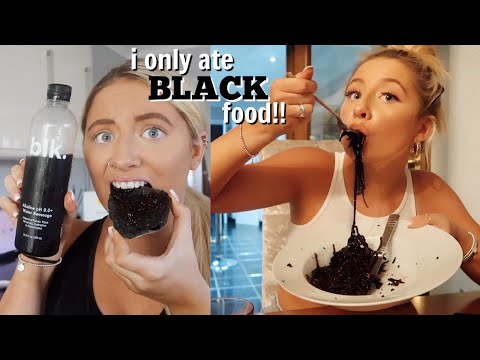 I ONLY ate BLACK coloured foods for 24hours challenge!! - UCFanrVWRodCwCw43U7KBAQg