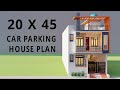 20 x 45          ,3D 6 Bedroom With Car Parking House Design
