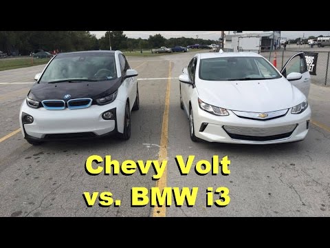 Chevy Volt vs. BMW i3 Rex Drag Race - UC8uT9cgJorJPWu7ITLGo9Ww