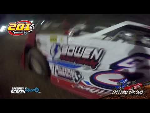 #G5 Gareth McCloud - Super Late Model - 201 Speedway 8-2-25 - In-car Camera - dirt track racing video image