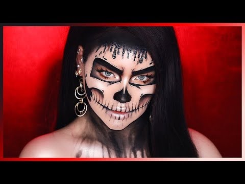 DRIPPING GLAM SKULL MAKEUP FOR HALLOWEEN! - UCzTKskwIc_-a0cGvCXA848Q