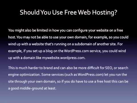 Should You Use Free Web Hosting