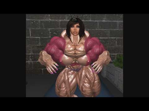 Bodybuilderin Oma Cosplay Pov