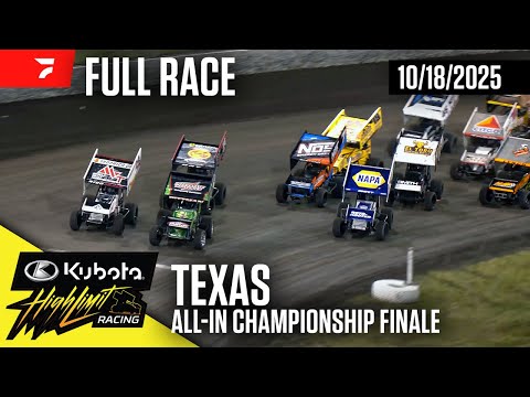 FULL RACE: All-In Championship Finale | Kubota High Limit Racing at Texas Motor Speedway 10/18/2025 - dirt track racing video image