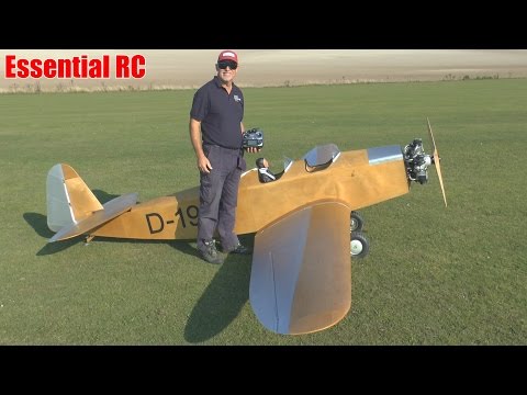 50% SCALE RC KLEMM KL 25 WITH VALACH 420cc RADIAL ENGINE - UChL7uuTTz_qcgDmeVg-dxiQ