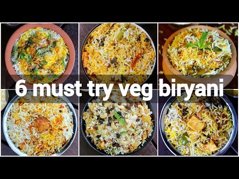 6 must try veg biryani recipes | unique biryani recipes