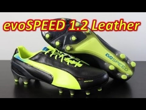 Puma evoSPEED 1.2 Leather Black/Fluo Yellow - Unboxing + On Feet - UCUU3lMXc6iDrQw4eZen8COQ