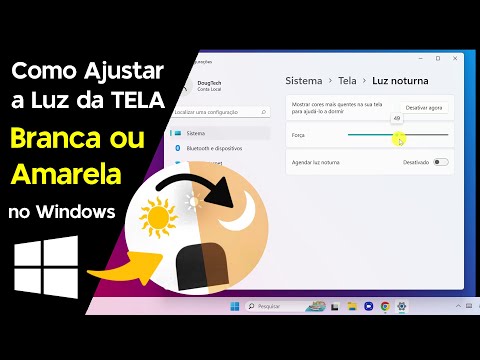 Como Ajustar a Luz da TELA (Branca/Amarela) no Windows