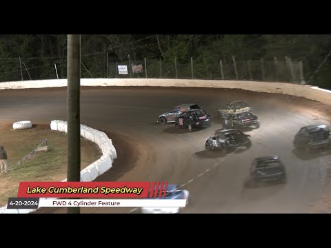 Lake Cumberland Speedway - FWD 4 Cylinder Feature - 4/20/2024 - dirt track racing video image